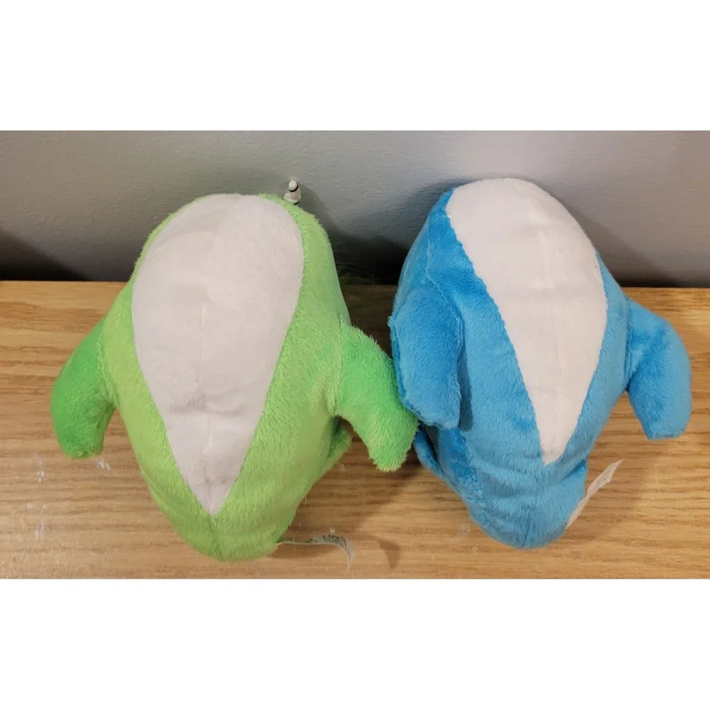 Ideal Toys Direct Plush Narwhal Set Mustache Monocle & Green Tongue 7 Inch 2pc